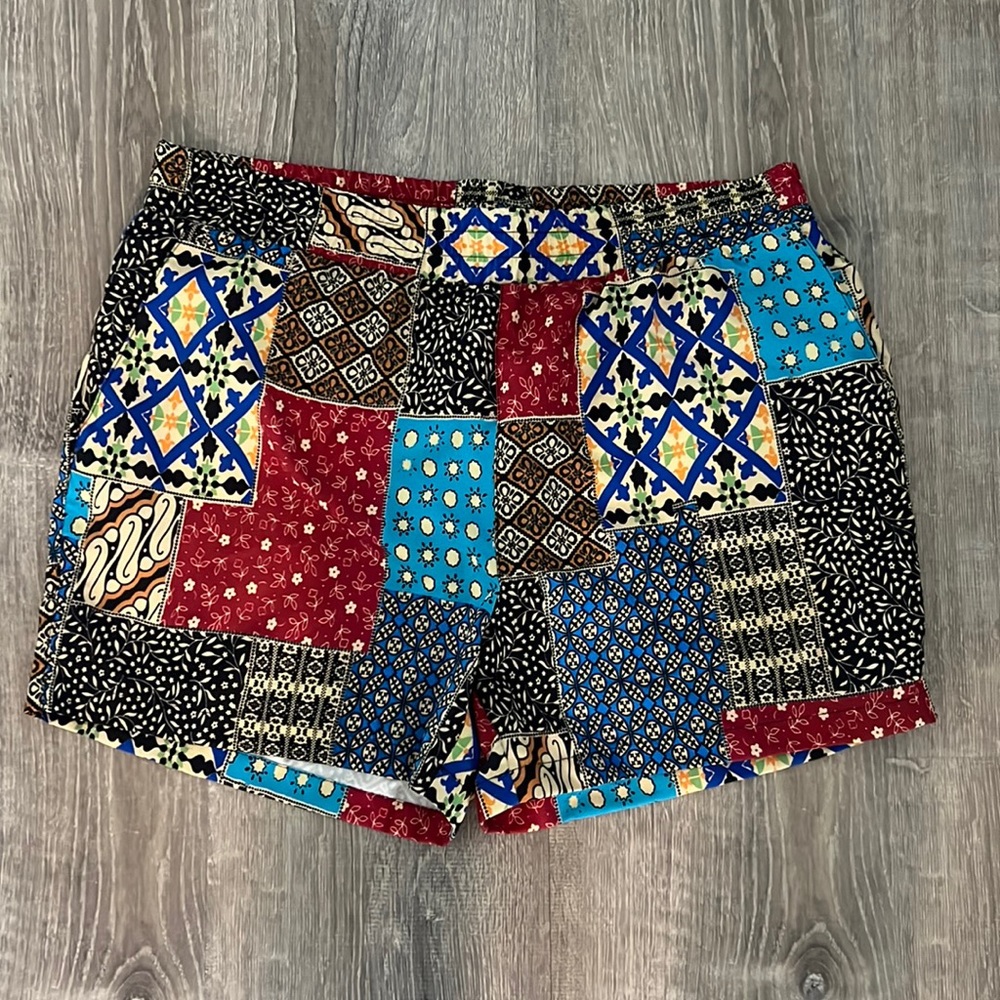Reclaimed vintage bandana swim trunks